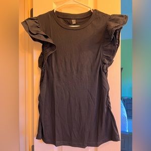 SHEIN Maternity Solid Butterfly Sleeve Tee